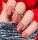 Koral-Solid Design with holograhic glitter on top