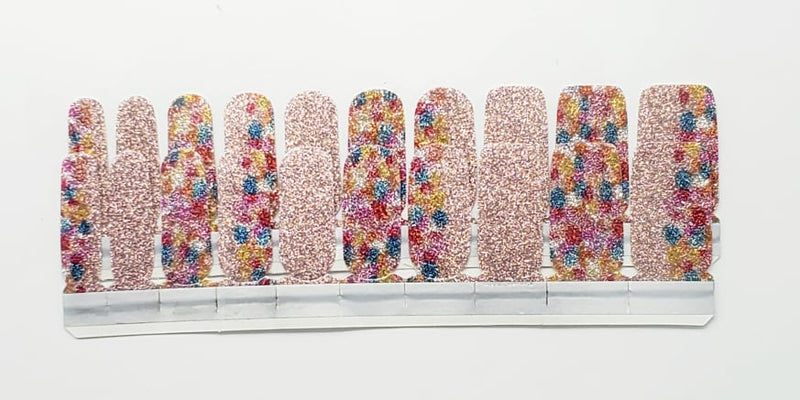 Rainbow Petals- Abstract glitter design