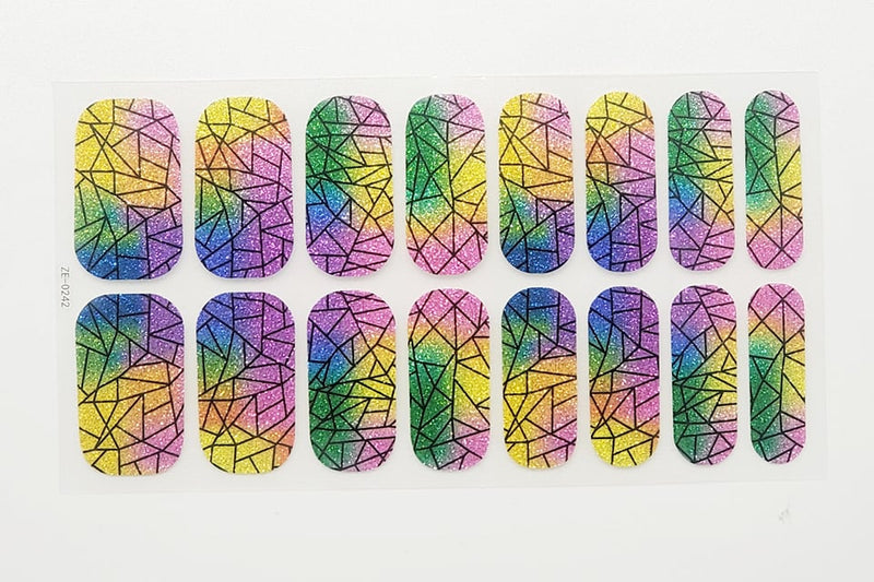 Broken Glass in rainbow- Pattern Design