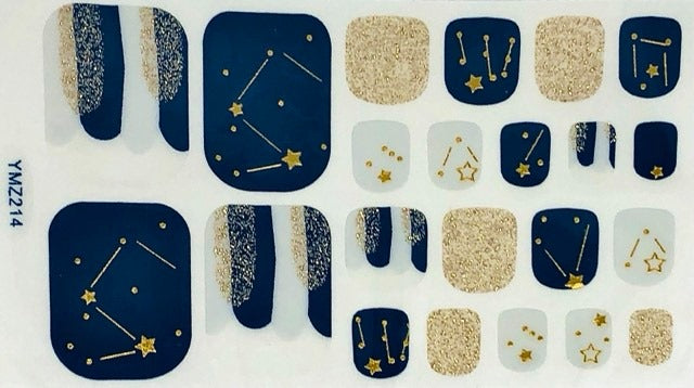 Blue Night and stars Toes