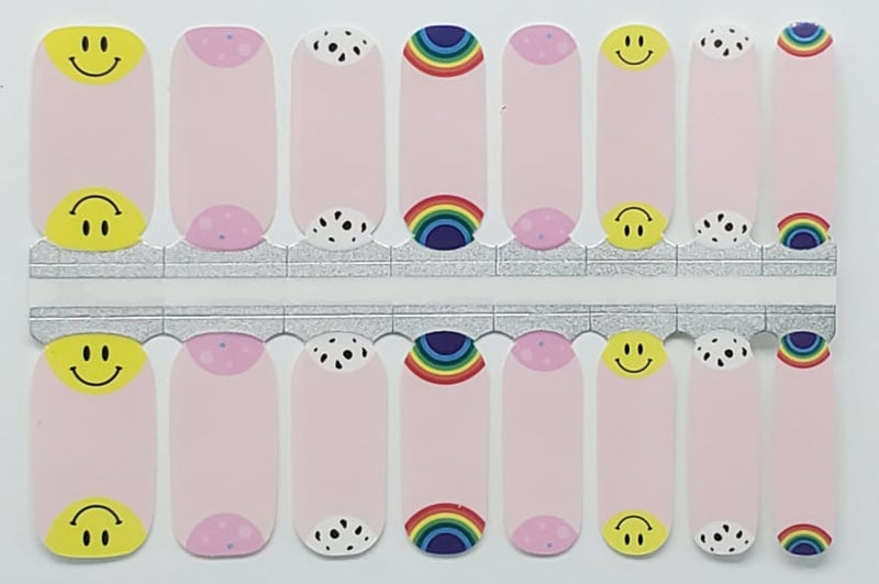 Happy face and rainbows -Cartoon Design