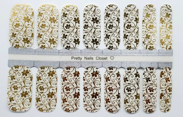 Elegant Floral in gold- Exclusive Overlay Design