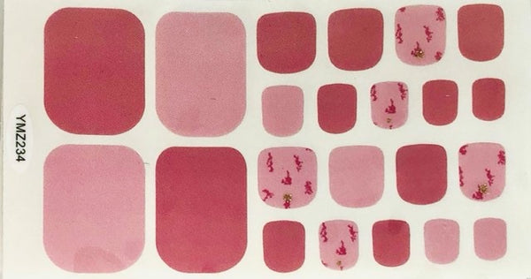 Pink  Coral Reef toes