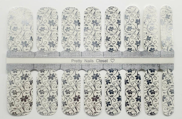 Elegant Floral in Silver- Exclusive  Overlay Design