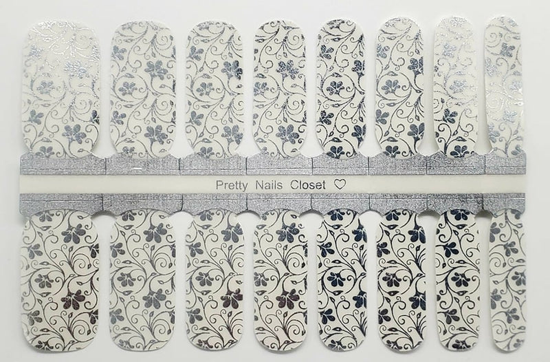 Elegant Floral in Silver- Exclusive  Overlay Design