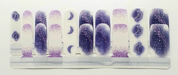 Purple Luna- Abstract glitter design-Partial Overlay