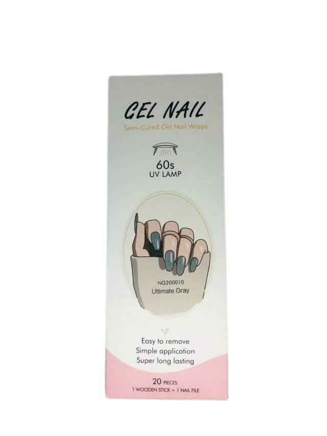 Gel Nail Wraps- Ultimate gray