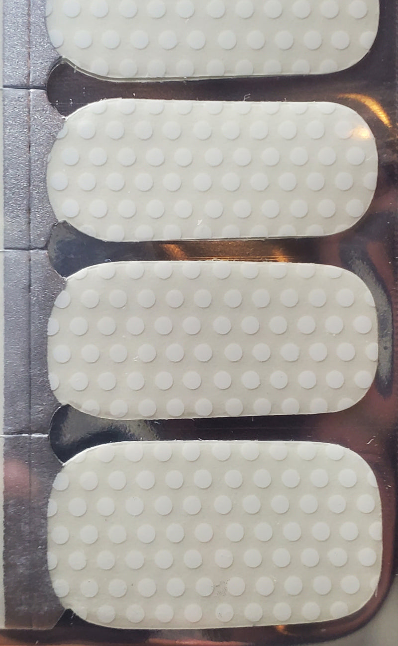 White polka dots