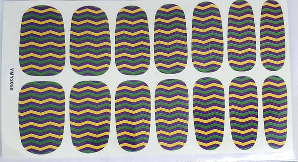 Mardi Gras chevron lines