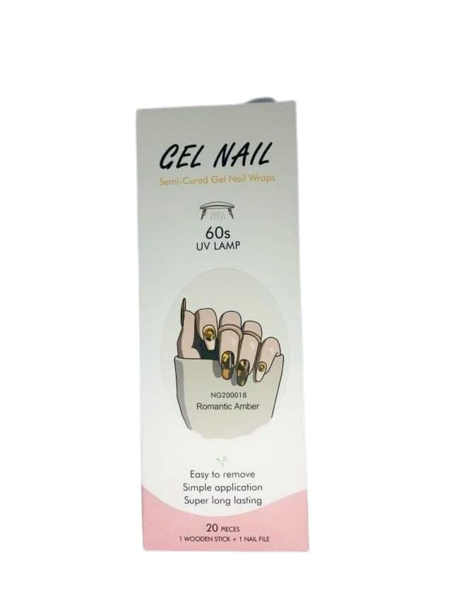 Gel Nail Wraps- Romantic Amber