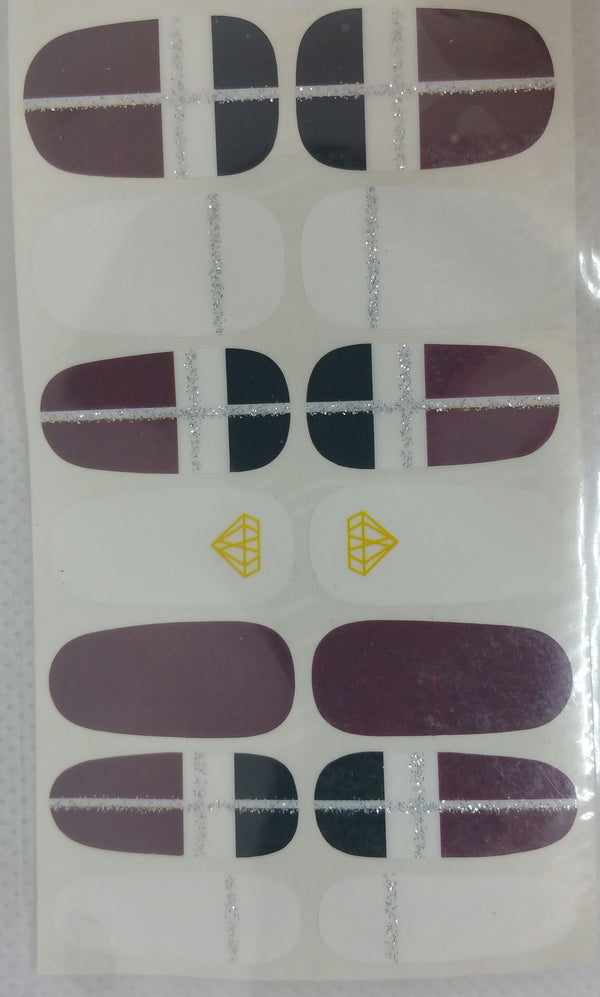 Silver cross and gold diamonds