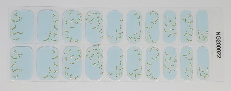 Gel Nail Wraps- Little FLowers Dancing