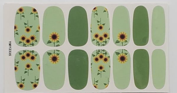 Sunflowers on Green