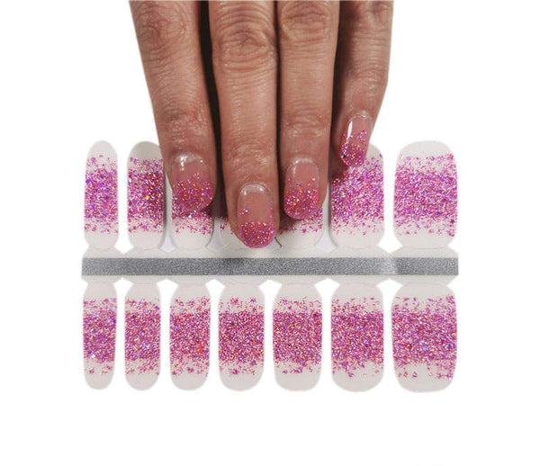 Sweet Tourmaline-Glitter Tips Design