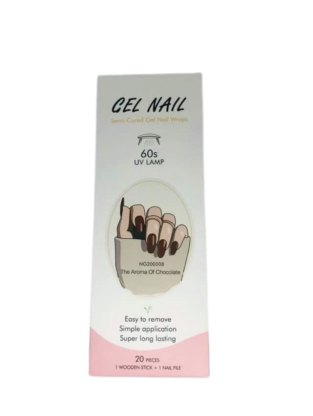 Gel Nail Wraps- The Aroma of Chocolate