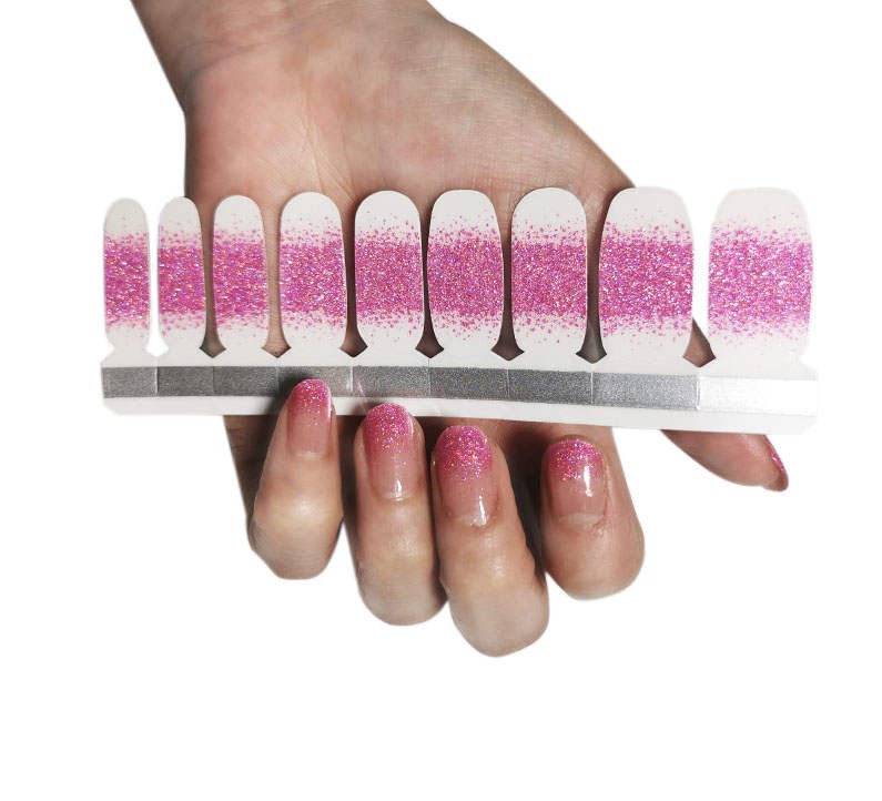 Pink Aura Tips-Glitter Design