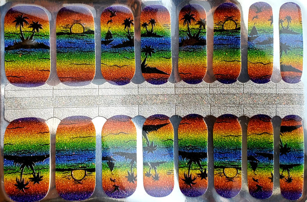 Rainbow beach Nail Polish Strips