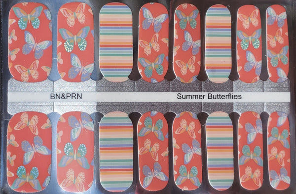 Summer Butterflies - Nail Polish strips