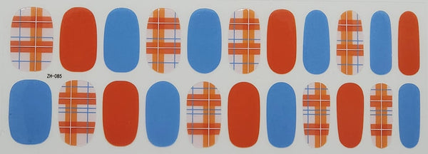 Orange and Blue  Plaid