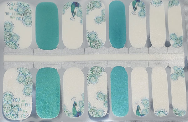 Turquoise peacocks