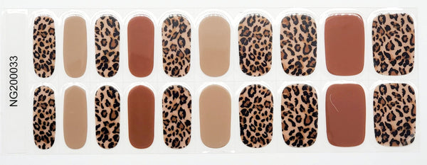 Gel Nail wraps- Autumn Leopard