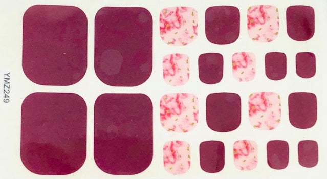 Wine Marble Toes