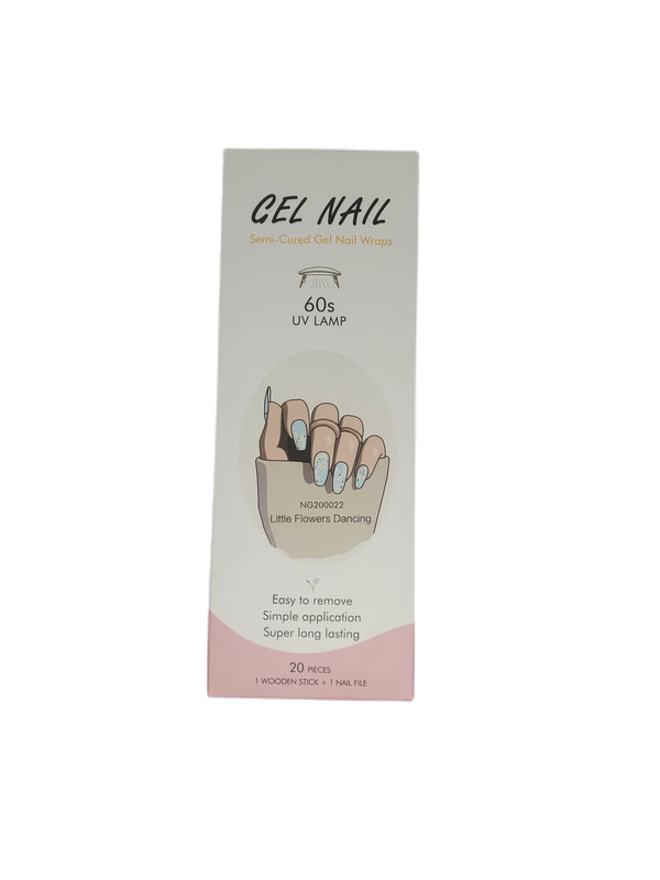 Gel Nail Wraps- Little FLowers Dancing