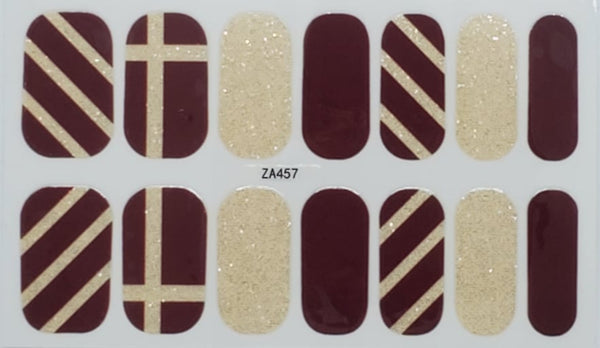 Gold and Burgundy Stripes