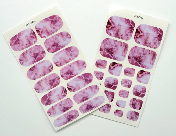 Pink Marble Mani+Pedi