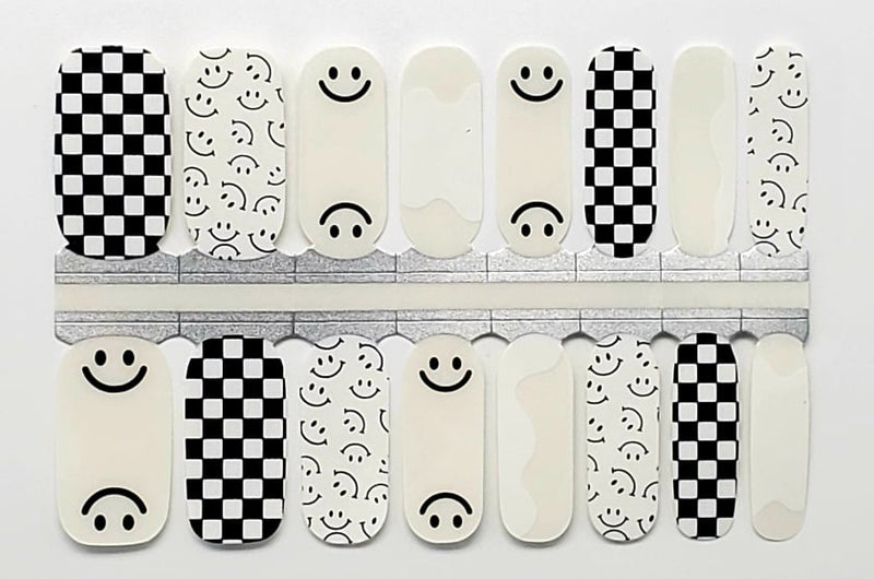 Happy and checkers- Partial overlay Design