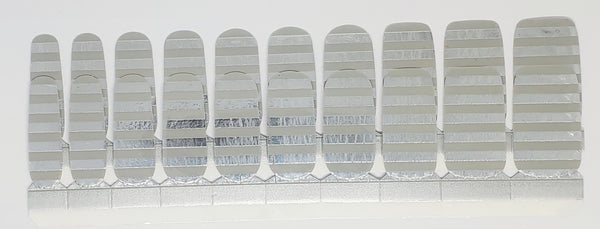 Metallic Silver Stripes