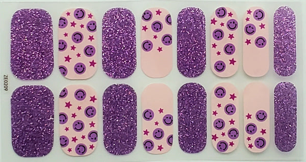 Happy Face on Purple