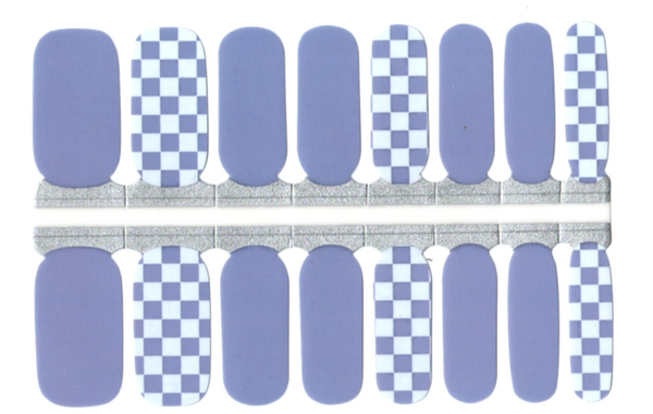 Dove Blue Checkers-Pattern Design
