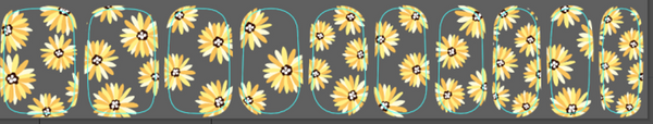 Sweet Flowers overlay-Semicured Gel wraps