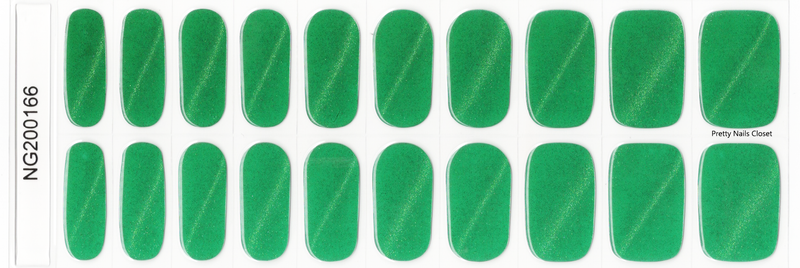 Emerald Palace Cat eye-Semicured Gel wraps