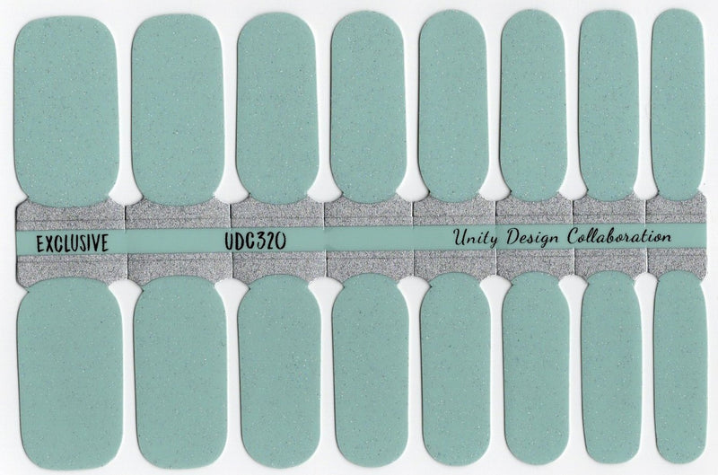 Sweet Mint-Solid Design with holograhic glitter on top