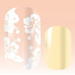 White Hibiscus- Partial Overlay Design