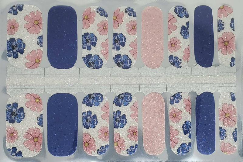 Denim and pink (Glitter)