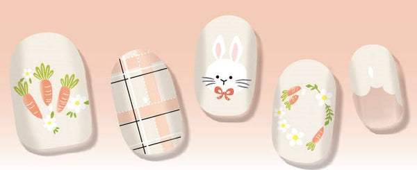 Bunnies and carrots-Gel Nail wraps